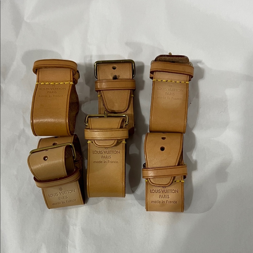 Louis Vuitton Tan Vachetta Leather Replacement Tag - Set of 6